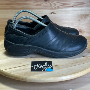 Merrell Encore Eclipse Black Leather Slip On around Toe Shoes Women’s Size 10
